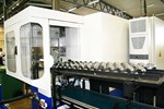 Gear hobbing machine with loading unit (Mölndals Industriprodukter, Sweden)