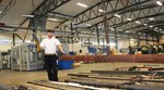 Raw material is moved by overhead crane (Mölndals Industriprodukter, Sweden)